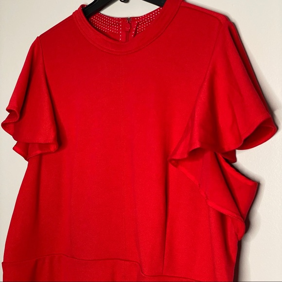 Anthropologie Maeve Deena Dress Flutter Sleeves 3X - Picture 3 of 9